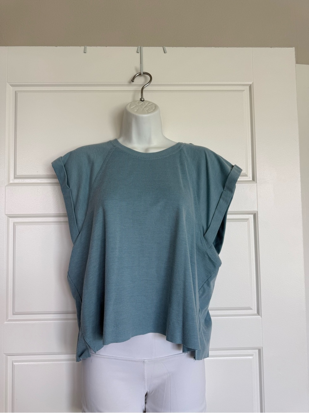 Sadie & Sage Relaxed Sleeveless Tee in Slate Blue